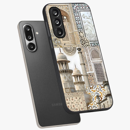 Mughal Marble Legacy Glass Case displayed in angled mockup highlighting elegant heritage marble artwork with royal aesthetic.