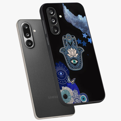 Mystic Hand Aura Glass Case displayed in angled mockup highlighting magical aura design with spiritual aesthetic style.