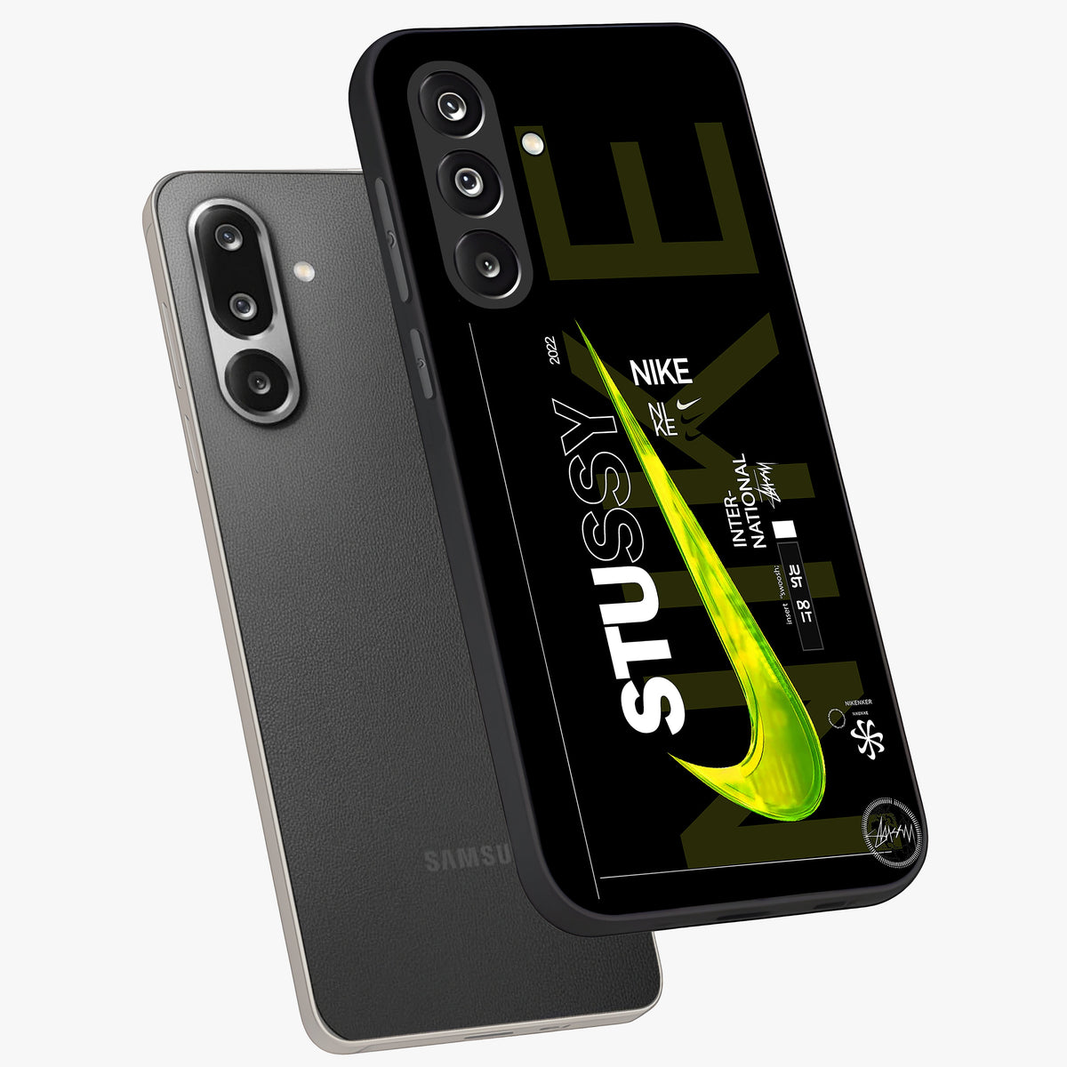 Neon Street Edition Glass Case displayed in angled mockup highlighting vibrant urban design with bold street aesthetic.