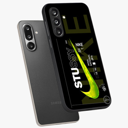 Neon Street Edition Glass Case displayed in angled mockup highlighting vibrant urban design with bold street aesthetic.