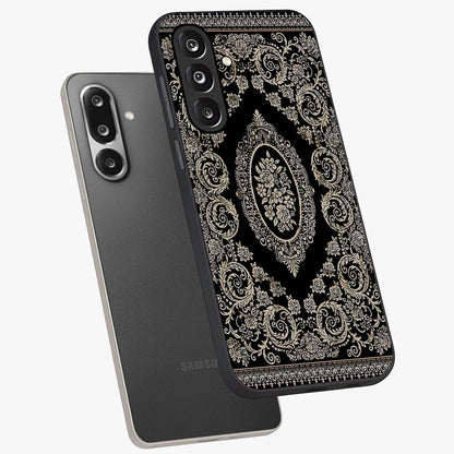 Noir Bloom Elegance Glass Case displayed in angled mockup highlighting refined flower design with stylish noir aesthetic.