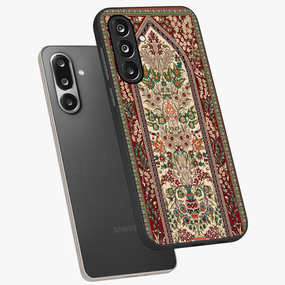 Persian Inspired Glass Case displayed in angled mockup highlighting intricate traditional design with elegant cultural aesthetic.