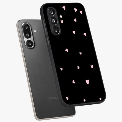 Pink Love Drops Glass Case displayed in angled mockup highlighting cute love drop design with vibrant pink aesthetic.
