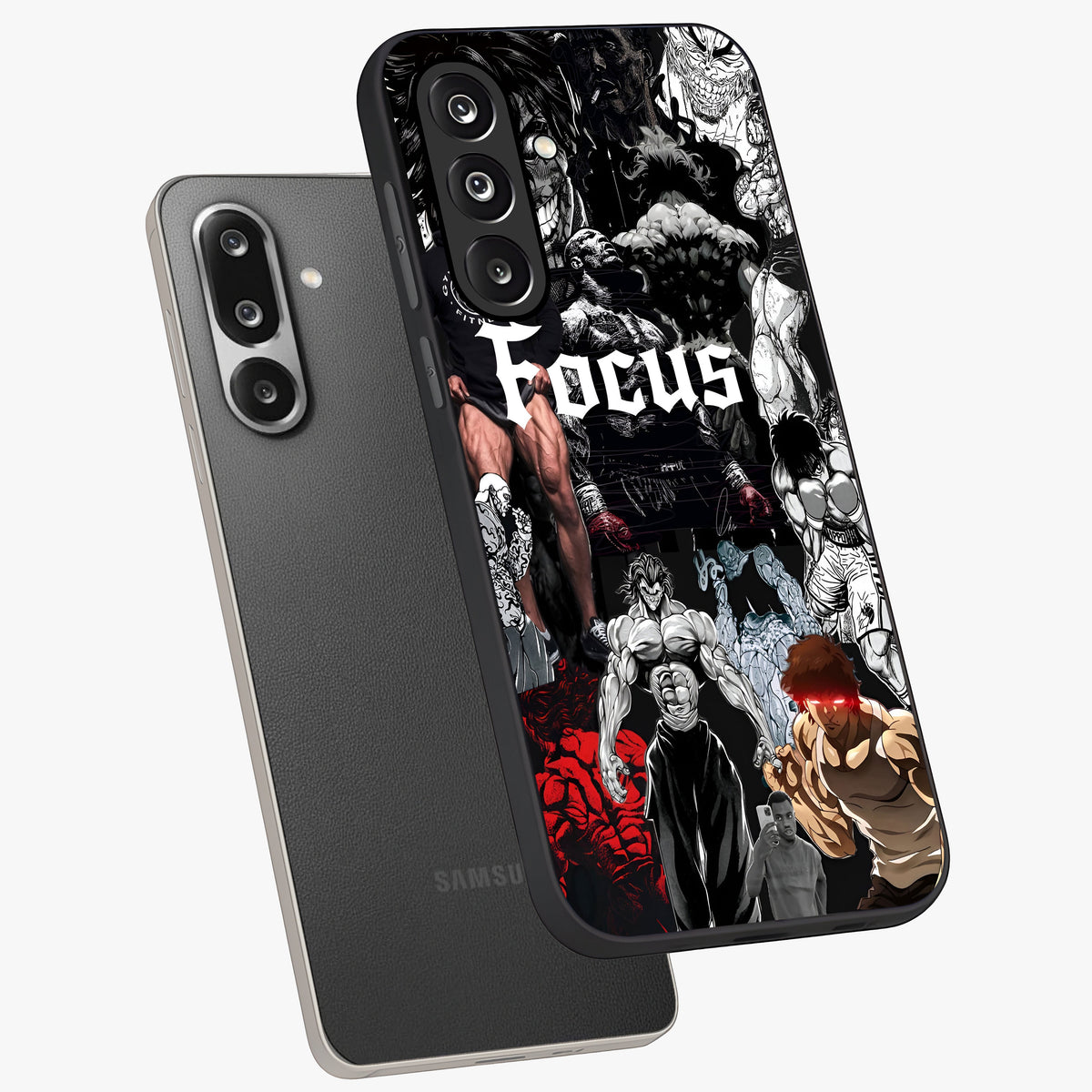 Relentless Power Focus Glass Case displayed in angled mockup highlighting bold statement design with modern aesthetic style.