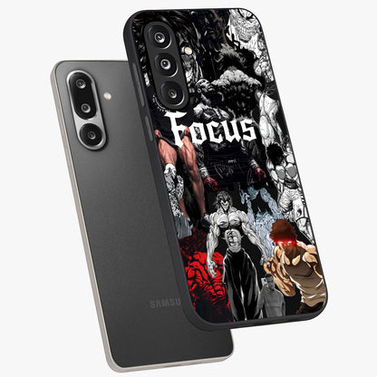 Relentless Power Focus Glass Case displayed in angled mockup highlighting bold statement design with modern aesthetic style.