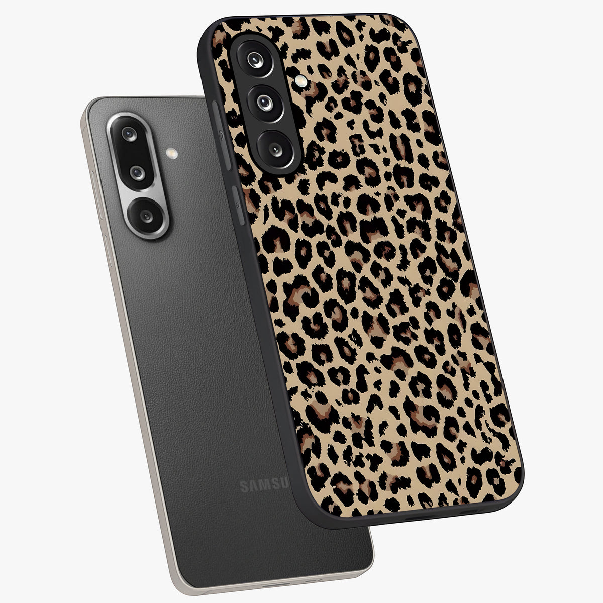 Savage Chic Pattern Glass Case displayed in angled mockup highlighting bold fashion inspired design with chic aesthetic.