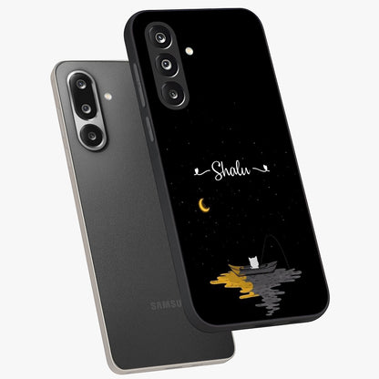 Silent Night Row Glass Case displayed in angled mockup highlighting peaceful evening design with dreamy night aesthetic.