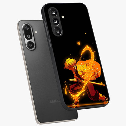 Thunder Flame Execution Glass Case displayed in angled mockup highlighting dramatic fire themed design with intense fantasy aesthetic.