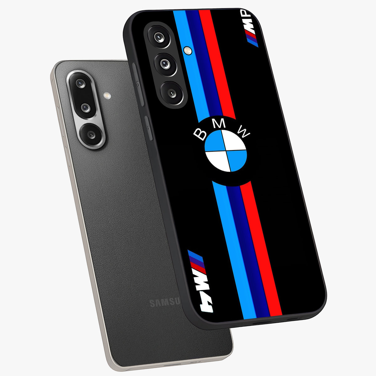 Turbo BMW Beast Glass Case displayed in angled mockup highlighting sleek racing car design with bold automotive aesthetic.