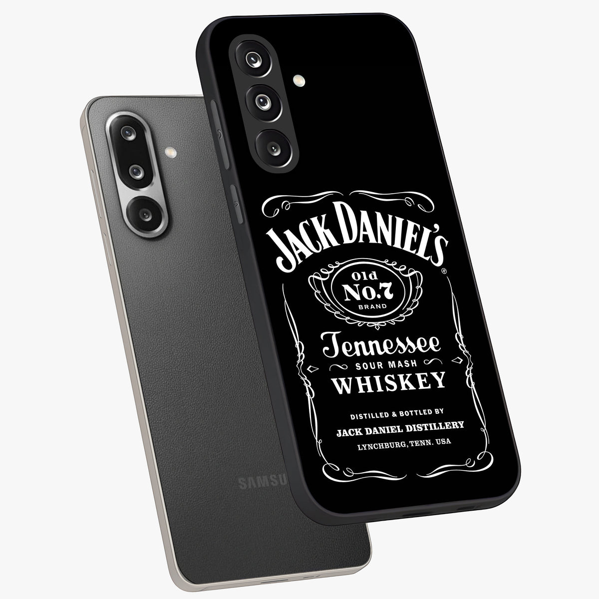 Vintage Whiskey Heritage Glass Case displayed in angled mockup highlighting retro beverage themed design with heritage aesthetic.