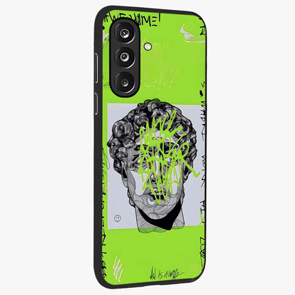 Neo Graffiti Rebellion Glass Case upright view showcasing colorful graffiti artwork with bold modern street style.