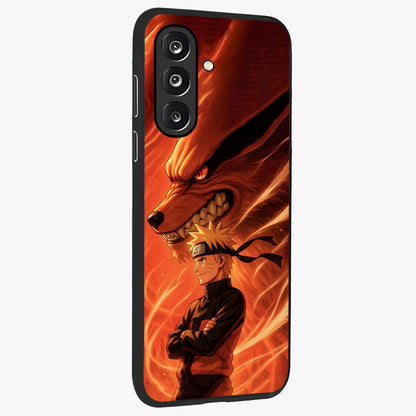 Nine Tails Legacy Glass Case upright view showcasing dramatic nine-tails artwork with intense anime themed design.