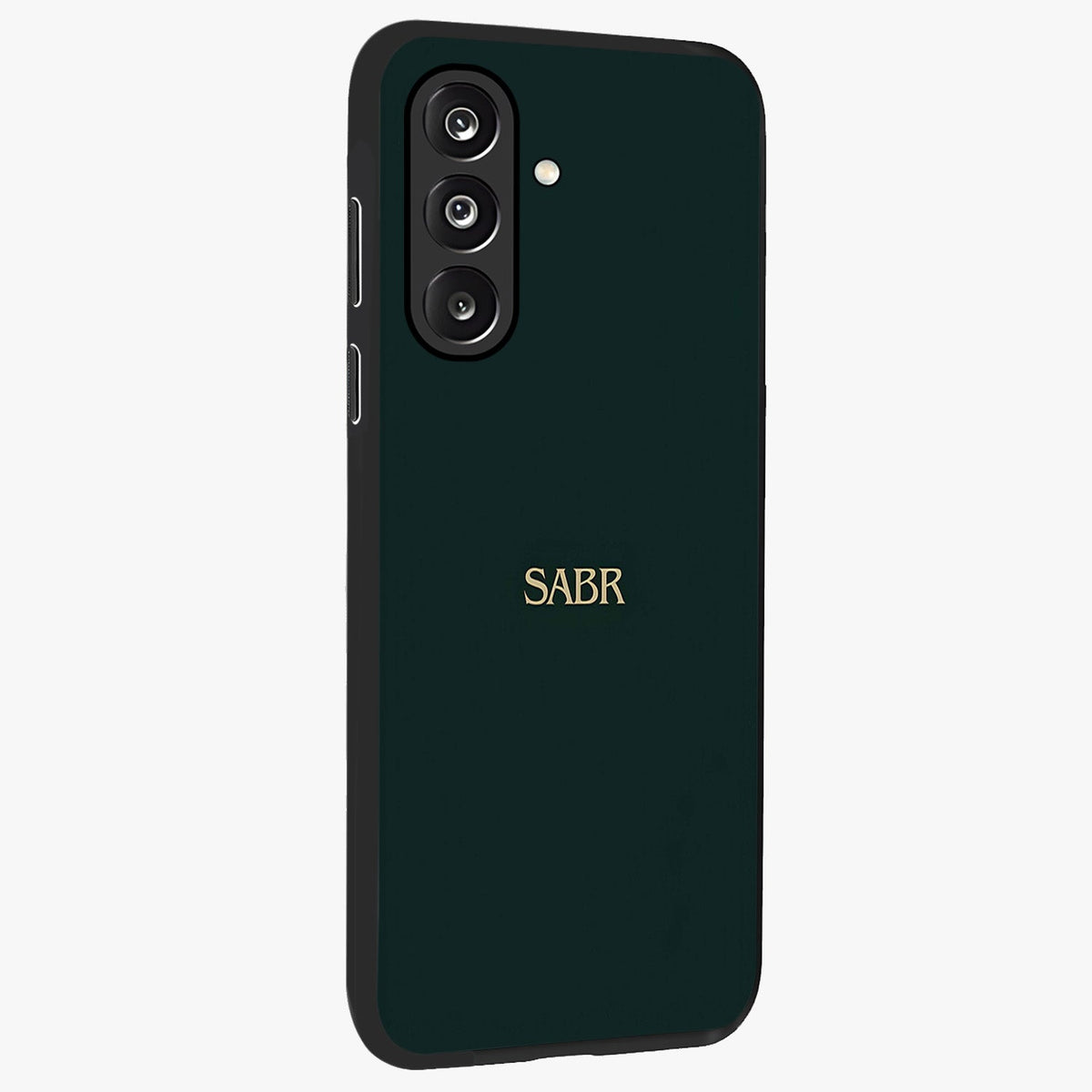 Sabr Minimal Patience Glass Case upright view showcasing calm minimalist artwork with motivational patience theme.