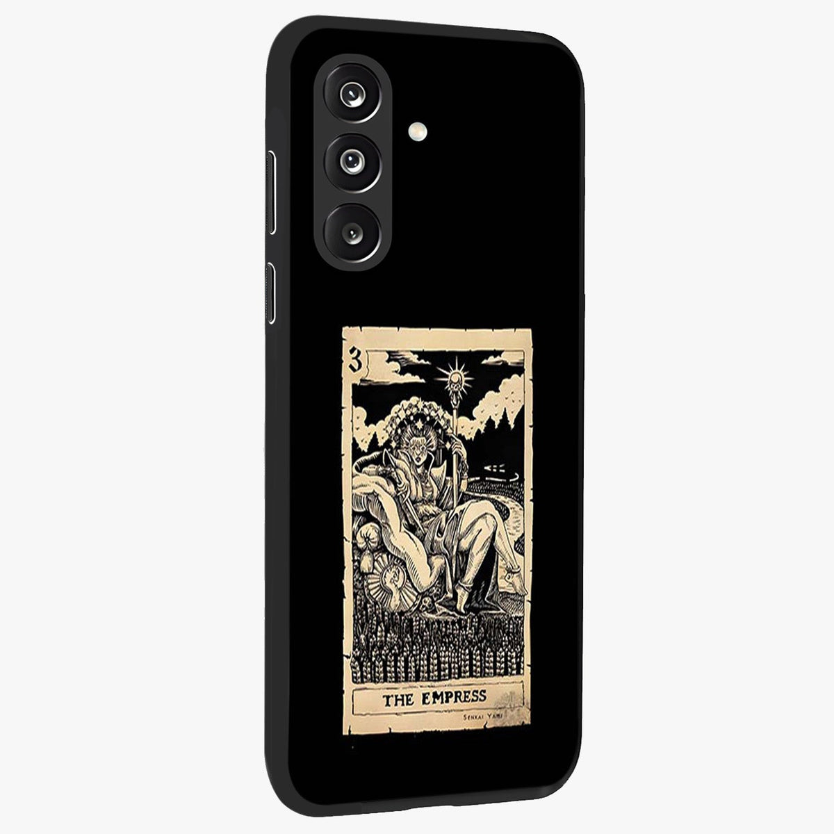 The Empress Glass Case upright view showcasing powerful empress themed artwork with luxurious artistic theme.