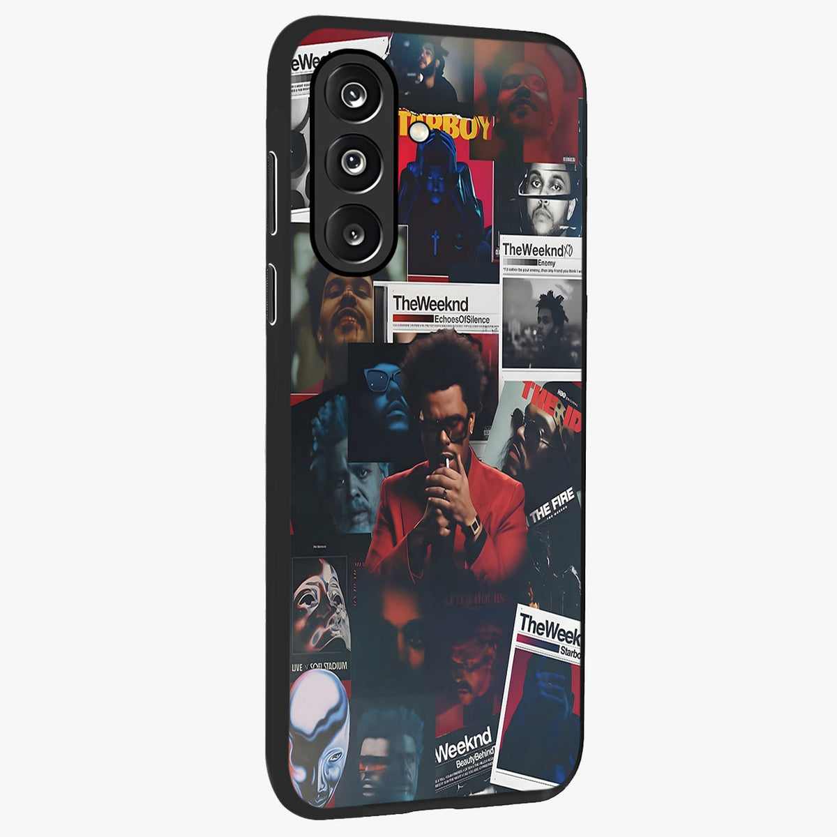 The Weeknd Glass Case upright view showcasing bold music themed artwork with contemporary artistic style.