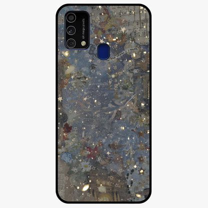 Aesthetic Astrolophia Glass Case showing flat back view with dreamy aesthetic design and glossy glass finish.
