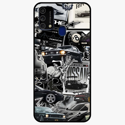 Aesthetic Dark Love Glass Case showing flat back view with dark romantic artwork and glossy glass finish.