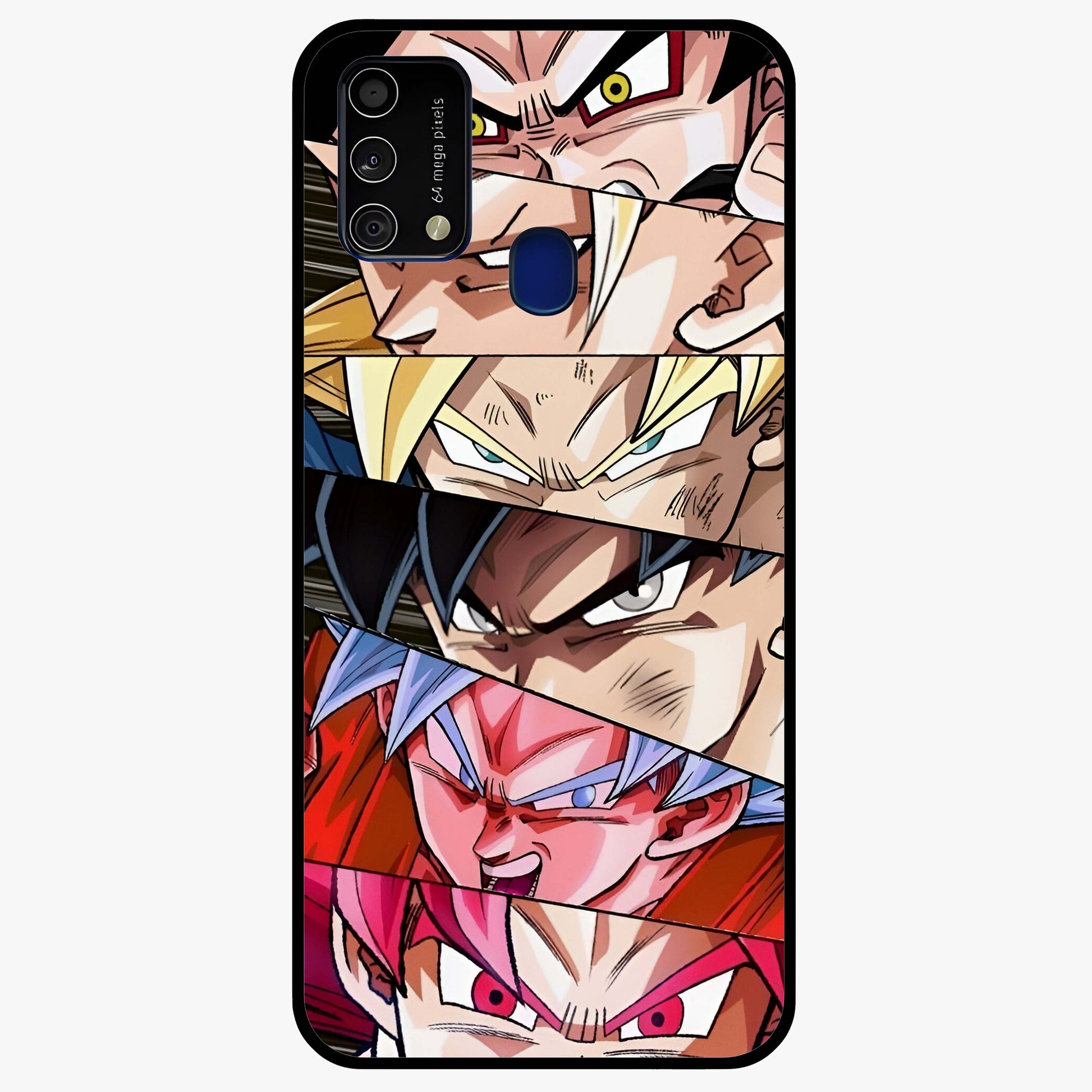 Anime Character Glass Case showing flat back view with vibrant anime artwork and glossy glass finish.