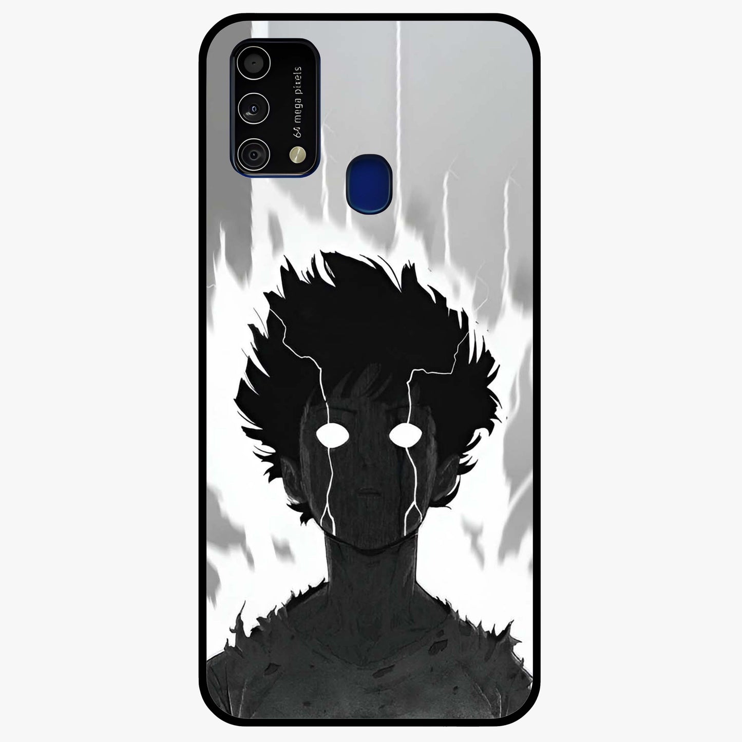 Awakened Inner Rage Glass Case showing flat back view with intense artistic artwork and glossy glass finish.