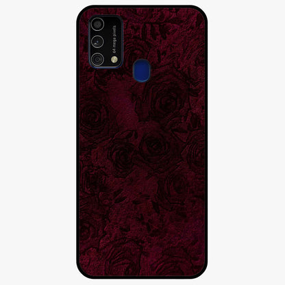 Crimson Fade Flow Glass Case showing flat back view with flowing crimson gradient artwork and glossy glass finish.