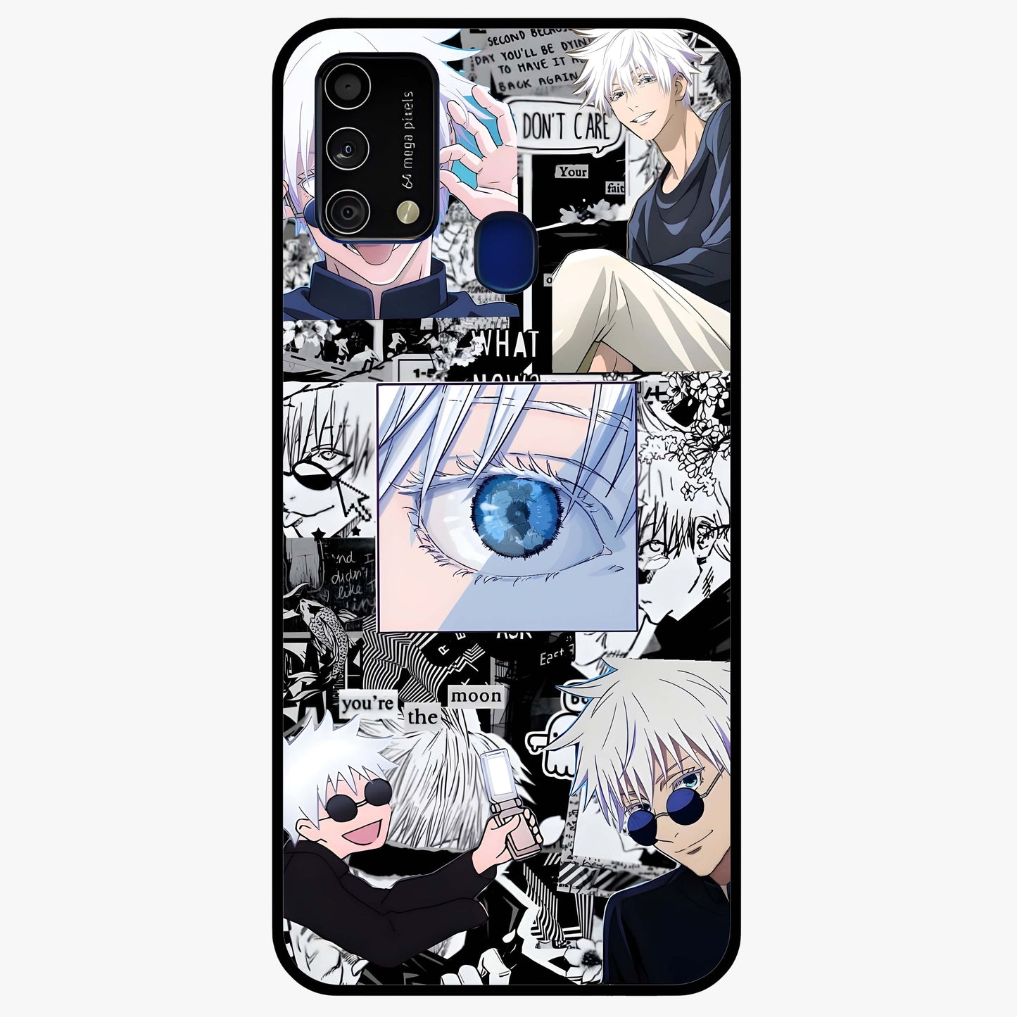 Infinity Sorcerer Chaos Glass Case showing flat back view with mystical sorcerer themed artwork and glossy glass finish.