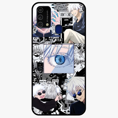 Infinity Sorcerer Chaos Glass Case showing flat back view with mystical sorcerer themed artwork and glossy glass finish.