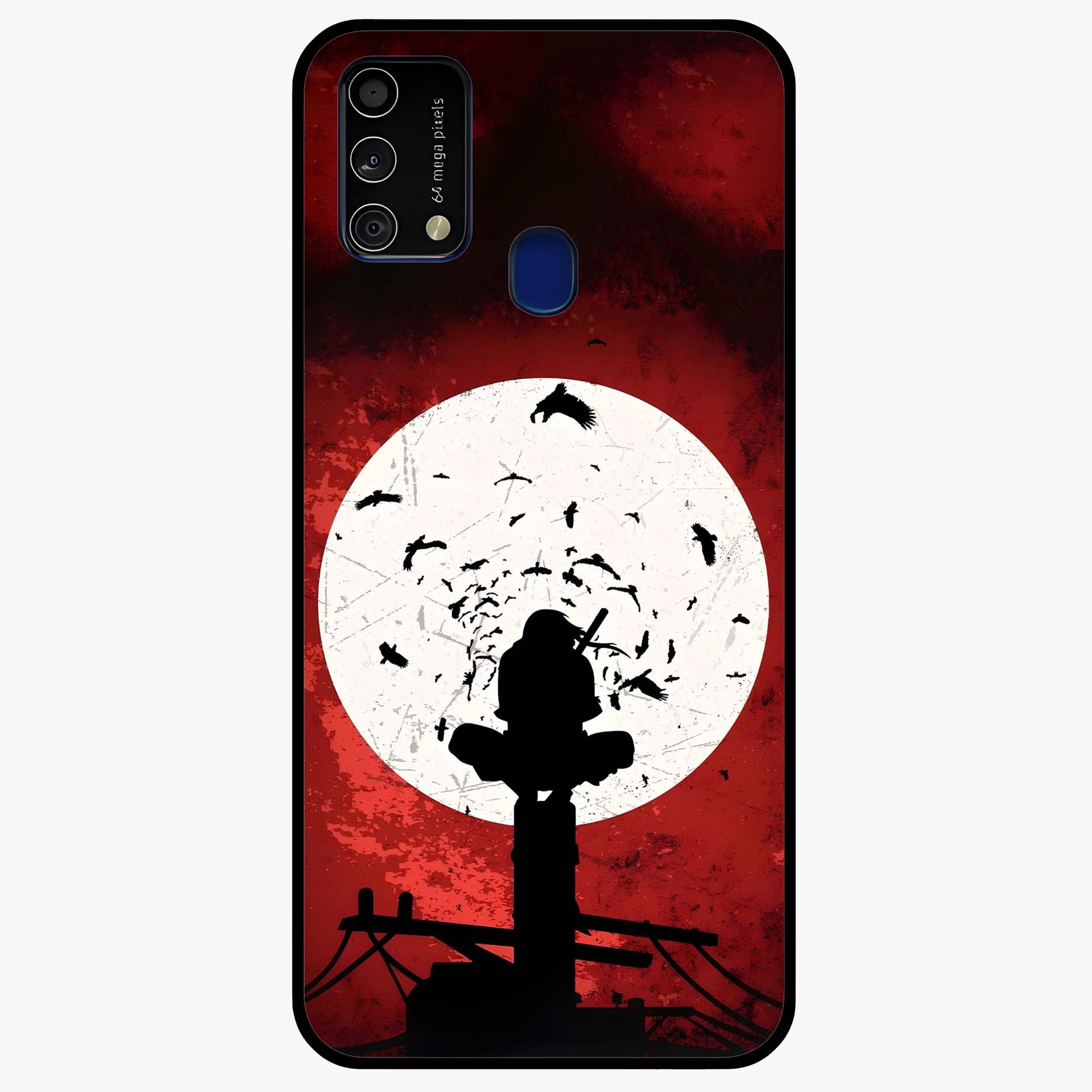 Itachi Limited Edition Naruto Anime Glass Case showing flat back view with iconic anime character artwork and glossy glass finish.