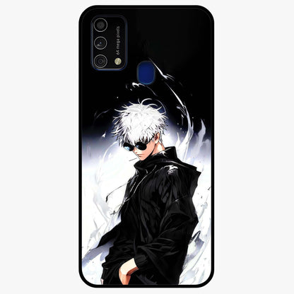 Limitless Shadow King Glass Case showing flat back view with powerful shadow warrior artwork and glossy glass finish.