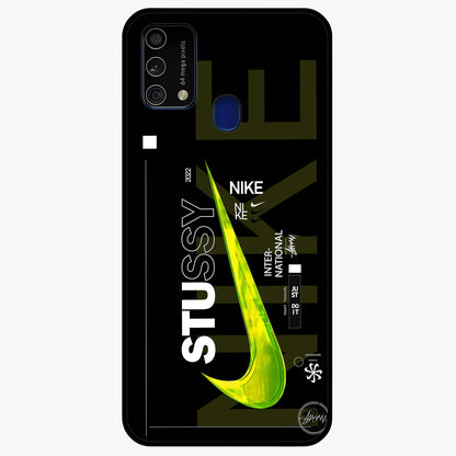 Neon Street Edition Glass Case showing flat back view with neon street style artwork and glossy glass finish.