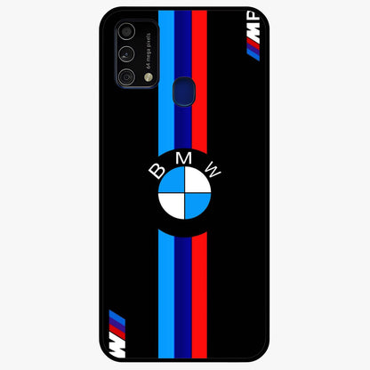 Turbo BMW Beast Glass Case showing flat back view with high performance sports car artwork and glossy glass finish.