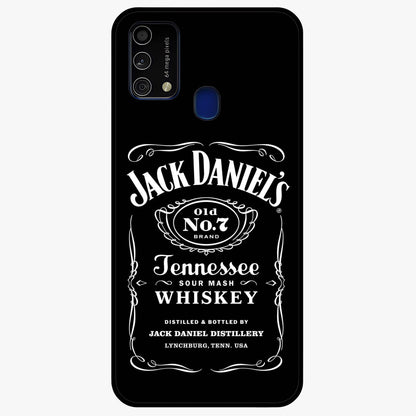 Vintage Whiskey Heritage Glass Case showing flat back view with classic whiskey inspired artwork and glossy glass finish.