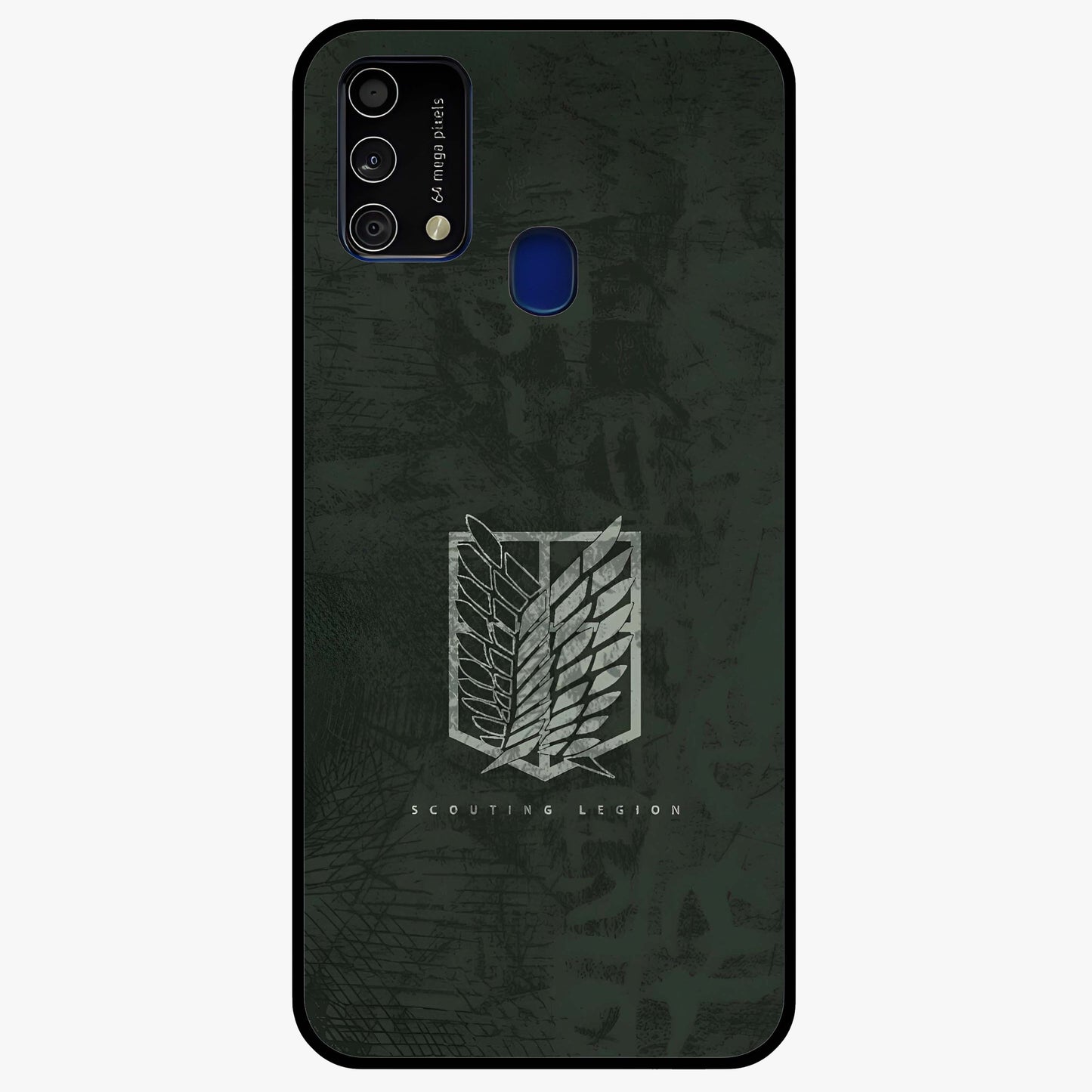 Wings Of Freedom Glass Case showing flat back view with symbolic wings artwork and glossy glass finish.
