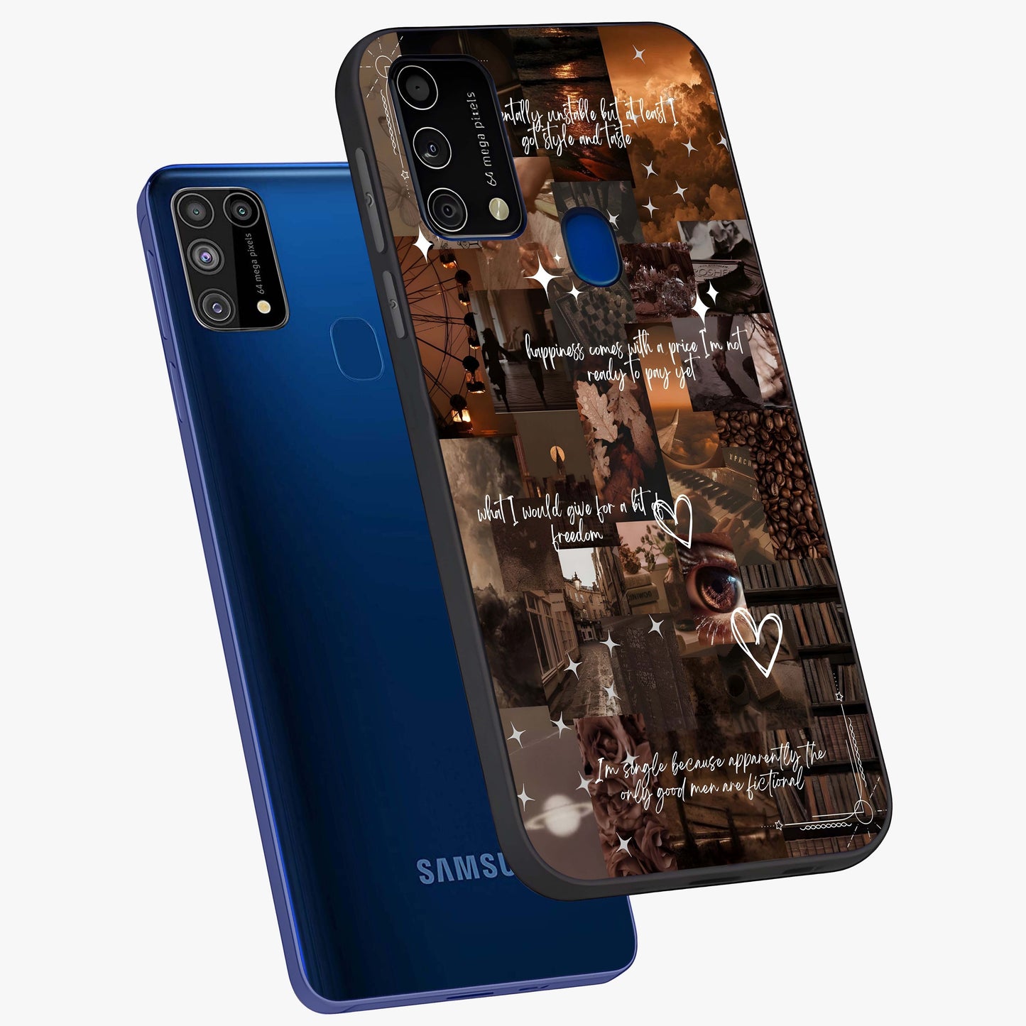 Bittersweet Aesthetic Chaos Glass Case displayed in angled mockup highlighting expressive abstract artwork and edgy aesthetic theme.