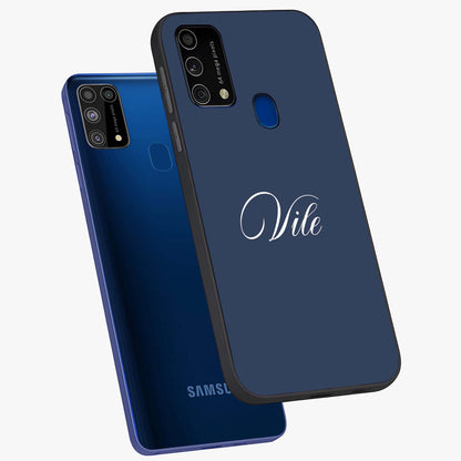 Blue Vintage Floral Pattern Glass Case showing flat back view with elegant vintage floral artwork and glossy glass finish.