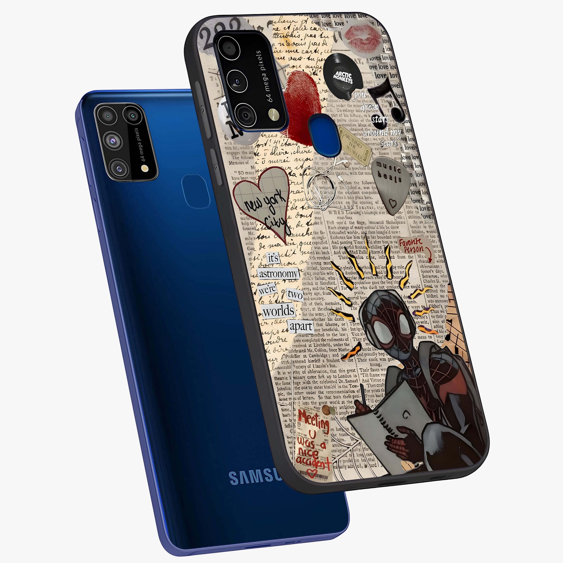 City Dream Sketch Glass Case displayed in angled mockup highlighting minimal city illustration with aesthetic sketch style.