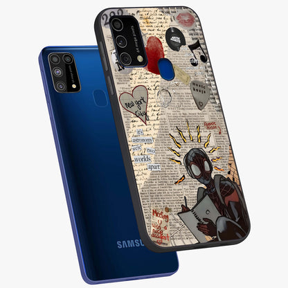 City Dream Sketch Glass Case displayed in angled mockup highlighting minimal city illustration with aesthetic sketch style.