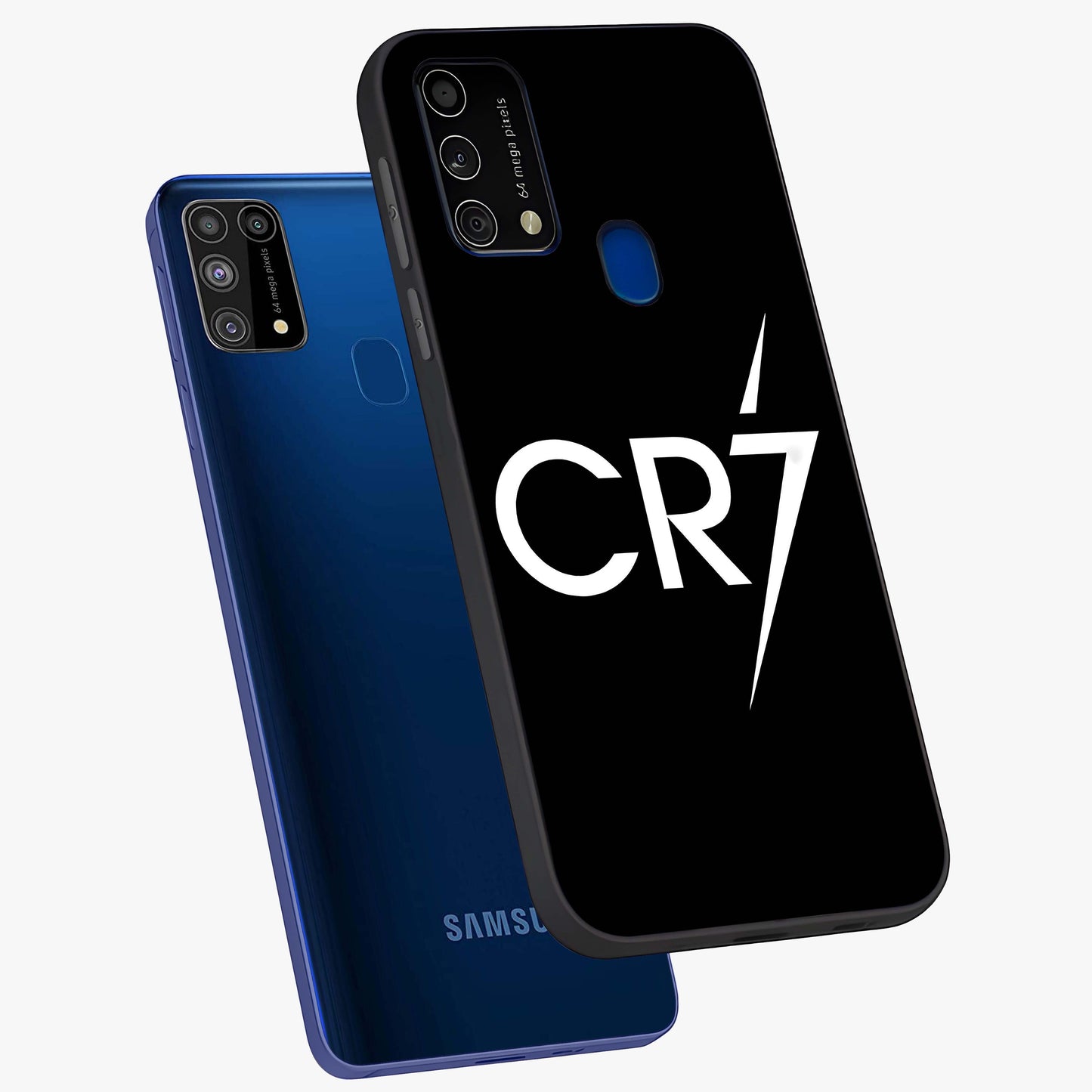 Cr7 Elite Strike Glass Case displayed in angled mockup highlighting powerful sports graphic with bold athletic theme.