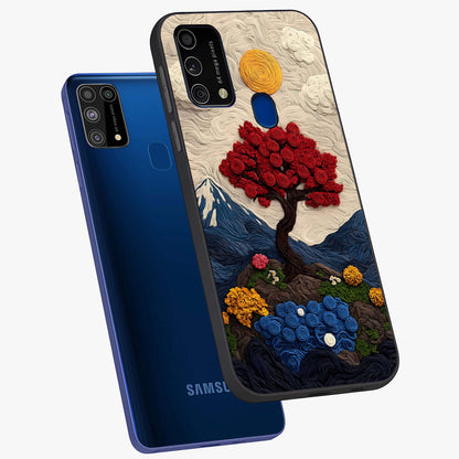 Eternal Nature Tapestry Glass Case displayed in angled mockup highlighting detailed botanical pattern with artistic aesthetic.