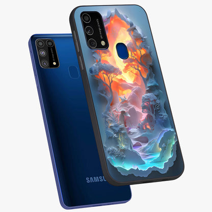 Glow Forest Portal Glass Case displayed in angled mockup highlighting mystical forest design with magical glowing aesthetic.