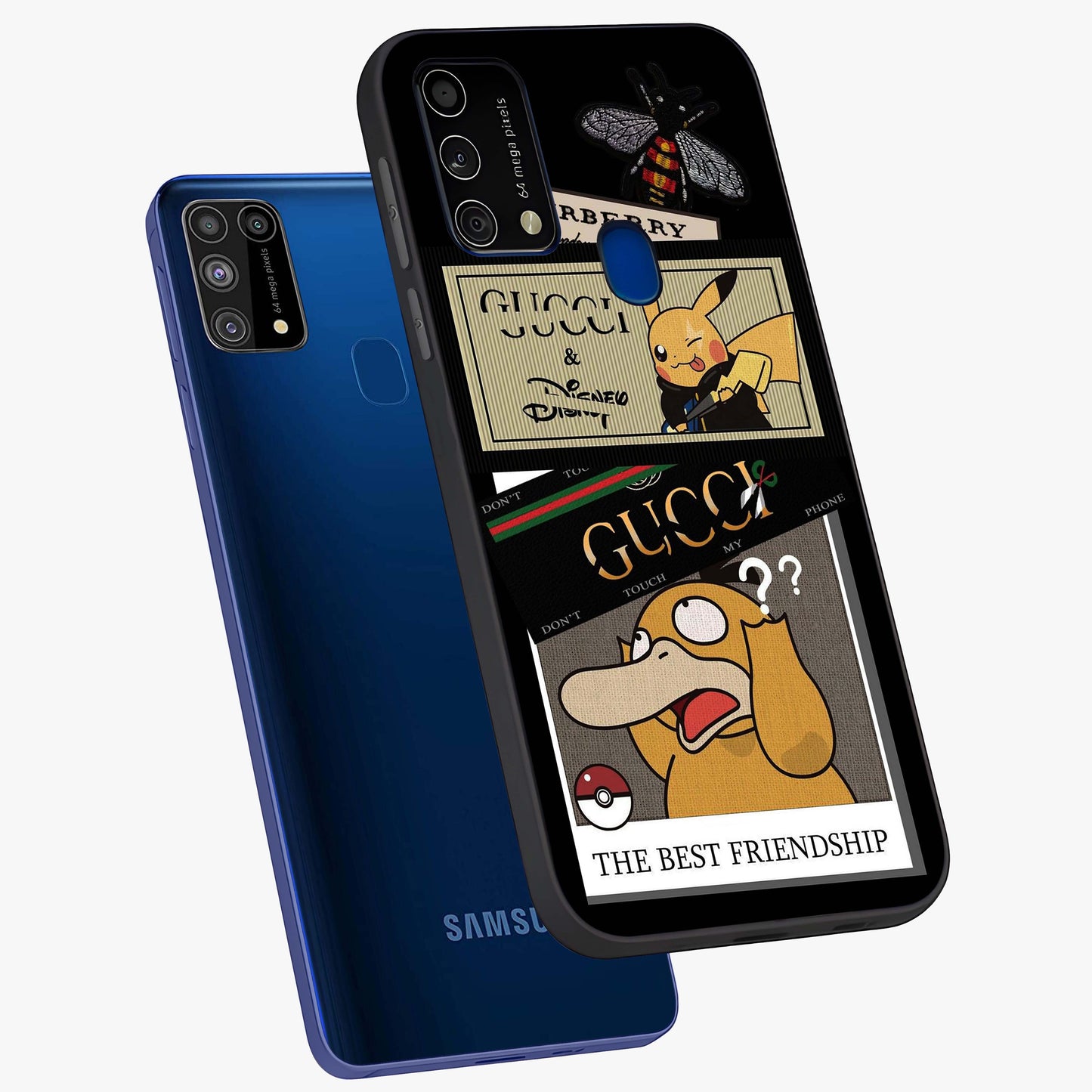 Gucci Play Mashup Glass Case displayed in angled mockup highlighting stylish fashion mashup design with bold aesthetic.