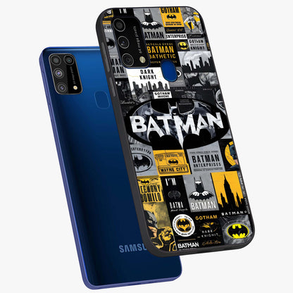 Knight Gotham Rise Glass Case displayed in angled mockup highlighting powerful knight silhouette design with dramatic aesthetic.