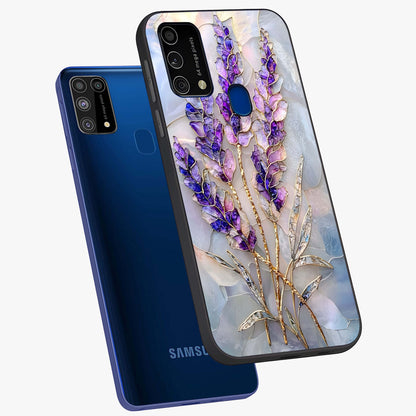 Lavender Dream Glow Glass Case displayed in angled mockup highlighting dreamy purple glow design with soft artistic style.