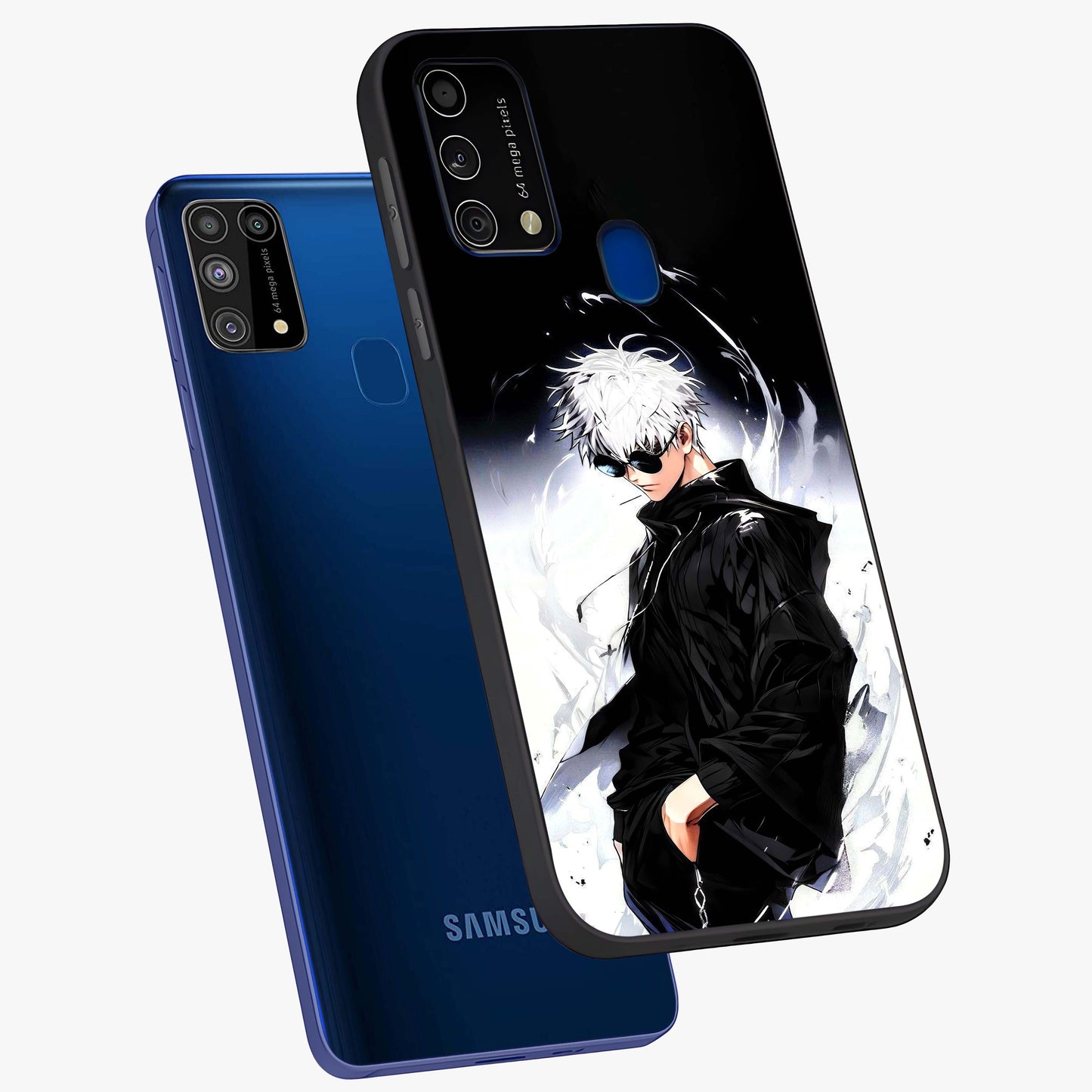 Limitless Shadow King Glass Case displayed in angled mockup highlighting dramatic dark hero design with intense aesthetic.