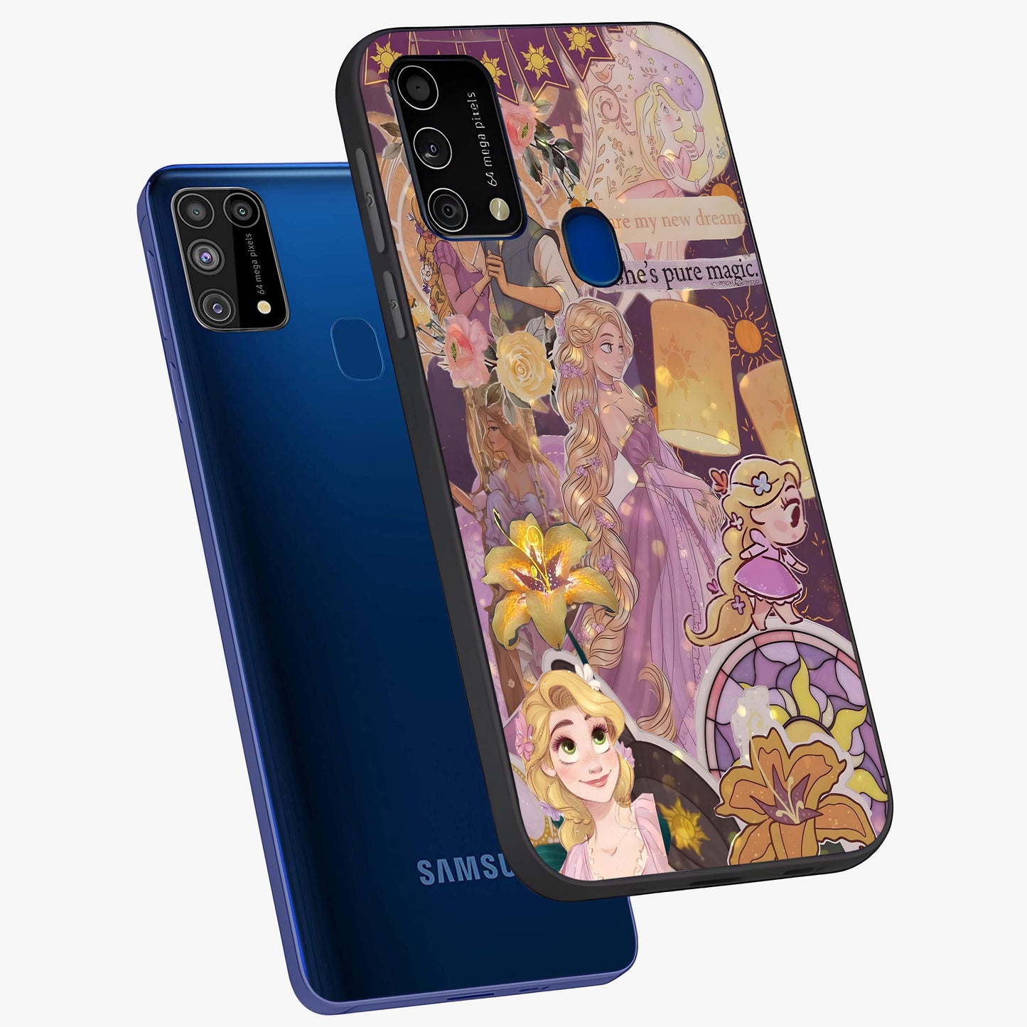 Magical Tangled Dream Glass Case displayed in angled mockup highlighting whimsical fantasy design with magical aesthetic.