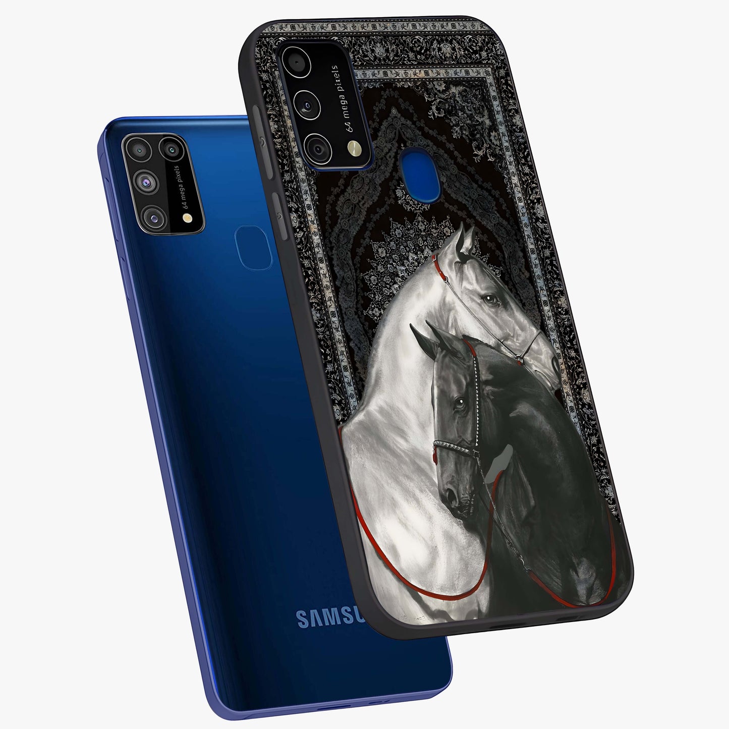 Majestic Ride Legacy Glass Case displayed in angled mockup highlighting sleek vehicle design with bold racing aesthetic.