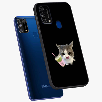 Matcha Cat Style Glass Case displayed in angled mockup highlighting playful feline design with pastel matcha aesthetic.