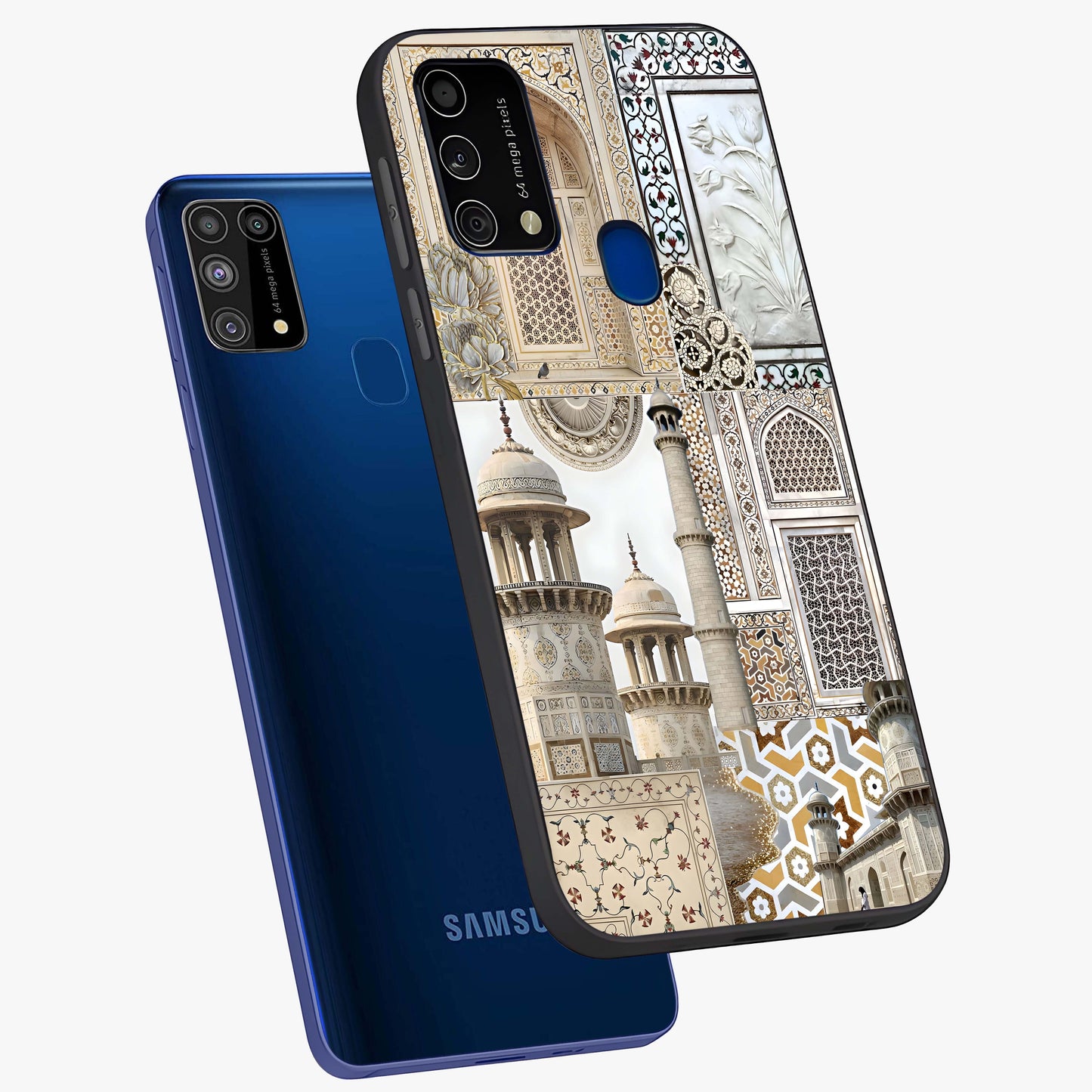 Mughal Marble Legacy Glass Case displayed in angled mockup highlighting elegant heritage marble artwork with royal aesthetic.
