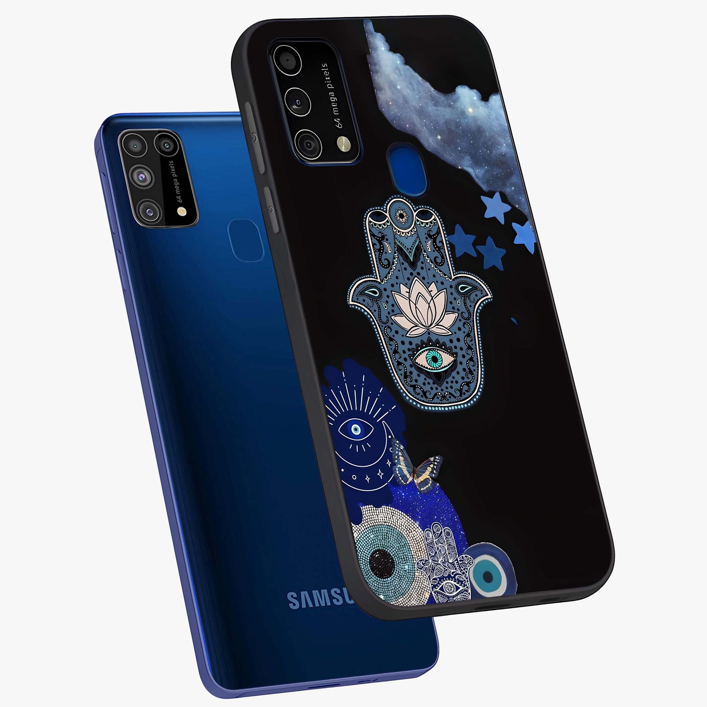 Mystic Hand Aura Glass Case displayed in angled mockup highlighting magical aura design with spiritual aesthetic style.