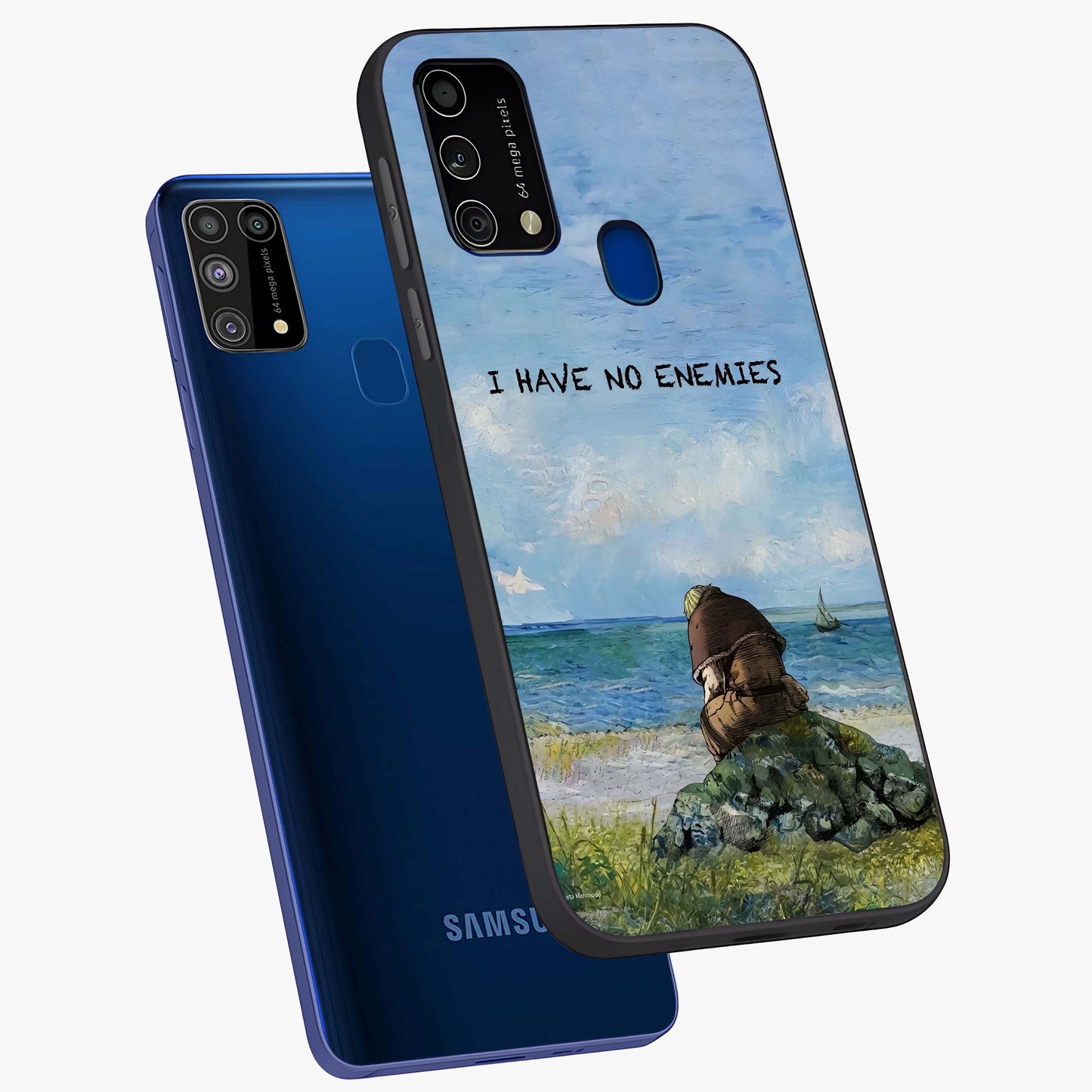 Peace Beyond War Glass Case displayed in angled mockup highlighting meaningful message design with artistic aesthetic style.