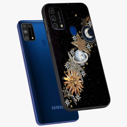 Pearls Universe Object Glass Case displayed in angled mockup highlighting celestial pearl design with dreamy aesthetic.